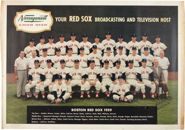 1959 Narragansett Beer Boston Red Sox